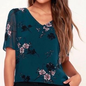 FINAL MARKDOWN  LULU’S Floral Print Top